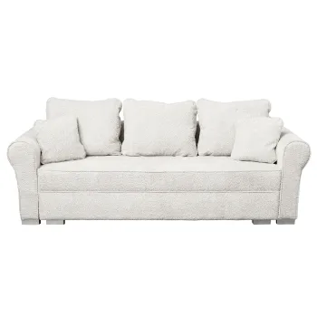 Canapea extensibila SARA N, 3 locuri, cu lada depozitare, bej, 235x90x75 cm imagine