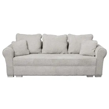 Canapea extensibila SARA N, 3 locuri, cu lada depozitare, bej inchis, 235x90x75 cm imagine