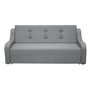 Canapea extensibila VALY II, 3 locuri, cu lada depozitare, maro inchis + gri deschis, 215x90x95 cm imagine