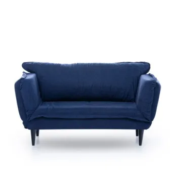 Canapea extensibila VINO, 2 locuri, albastru marin, 150x60x85 cm imagine