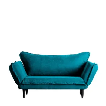 Canapea extensibila VINO, 2 locuri, verde petrol, 150x60x85 cm imagine