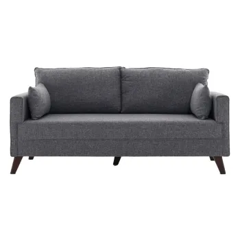 Canapea fixa BELLA, 2 locuri, gri, 177x81x85 cm imagine