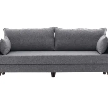 Canapea fixa BELLA, 3 locuri, gri, 208x81x85 cm imagine