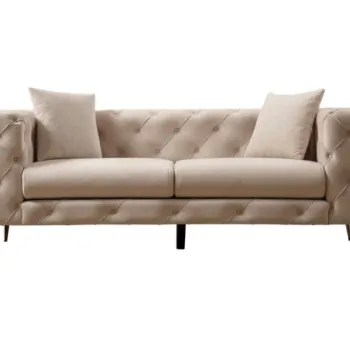 Canapea fixa COMO, 2 locuri, ecru, 197x90x73 cm imagine