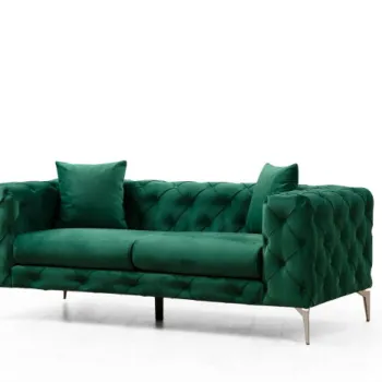 Canapea fixa COMO, 2 locuri, verde, 197x90x70 cm imagine