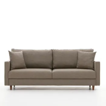 Canapea fixa EVA, 3 locuri, crem, 210x90x82 cm imagine