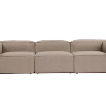 Canapea fixa FORA, 3 locuri, maro, 297x105x66 cm imagine