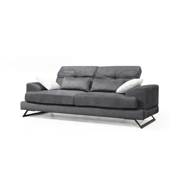 Canapea fixa FRIDO, 3 locuri, antracit, 225x92x79 cm imagine
