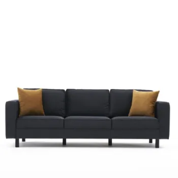 Canapea fixa KALE, 3 locuri, antracit, 222x91x83 cm imagine