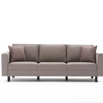 Canapea fixa KALE, 3 locuri, crem, 222x91x83 cm imagine