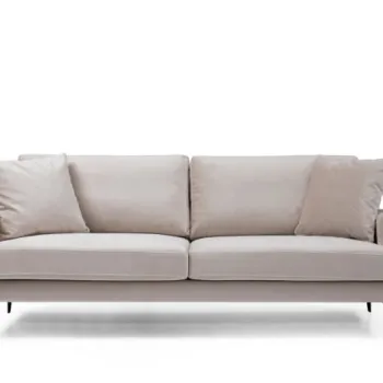 Canapea fixa PAPIRA, 2 locuri, bej, 175x90x88 cm imagine