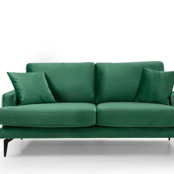 Canapea fixa PAPIRA, 2 locuri, verde, 175x90x88 cm imagine