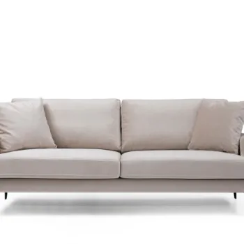 Canapea fixa PAPIRA, 3 locuri, bej, 205x90x88 cm imagine