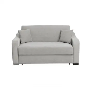 Canapea FRUNZA extensibila, 2 locuri, cu arcuri, lada depozitare, gri deschis, 165x110x90 cm imagine