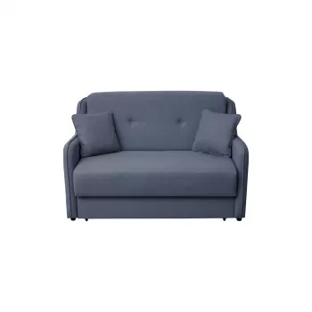 Canapea GALA extensibila, 2 locuri, cu arcuri si lada depozitare, albastru, 140x100x95 cm imagine