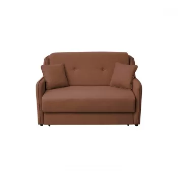 Canapea GALA extensibila, 2 locuri, cu arcuri si lada depozitare, caramiziu, 140x100x95 cm imagine