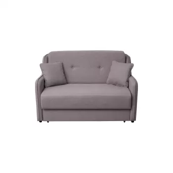 Canapea GALA extensibila, 2 locuri, cu arcuri si lada depozitare, gri maroniu, 140x100x95 cm imagine