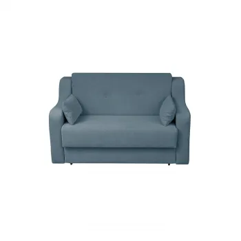 Canapea GINA II extensibila, 2 locuri, cu arcuri si lada depozitare, albastru deschis, 155x100x95 cm imagine