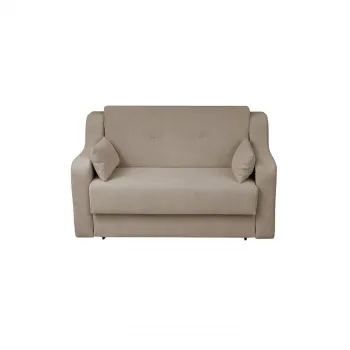 Canapea GINA II extensibila, 2 locuri, cu arcuri si lada depozitare, crem, 155x100x95 cm imagine