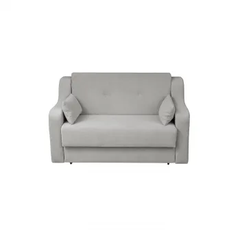 Canapea GINA II extensibila, 2 locuri, cu arcuri si lada depozitare, gri deschis, 155x100x95 cm imagine