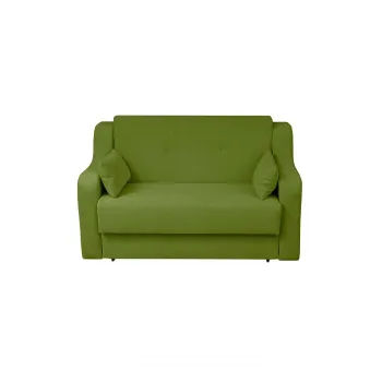 Canapea GINA II extensibila, 2 locuri, cu arcuri si lada depozitare, verde deschis, 155x100x95 cm imagine