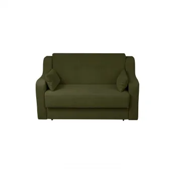 Canapea GINA II extensibila, 2 locuri, cu arcuri si lada depozitare, verde inchis, 155x100x95 cm imagine