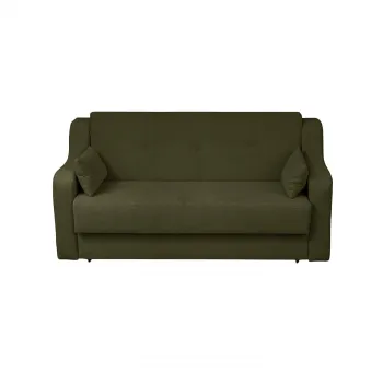 Canapea GINA XL II extensibila, 3 locuri, cu arcuri si lada depozitare, verde inchis, 190x100x95 cm imagine