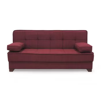 Canapea LEON II extensibila, 3 locuri, cu arcuri si lada depozitare, 190x82x88 cm imagine