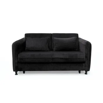 Canapea RAVIT extensibila, 3 locuri, cu arcuri si lada depozitare, antracit, 173x122x88 cm imagine