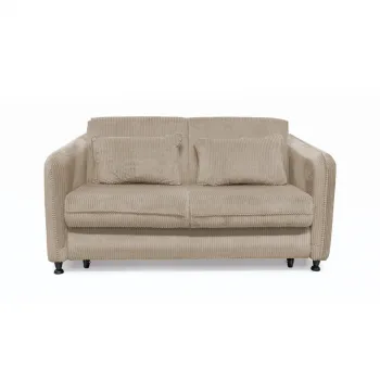 Canapea RAVIT extensibila, 3 locuri, cu arcuri si lada depozitare, bej, 173x122x88 cm imagine