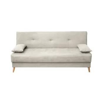 Canapea ROMA extensibila, 3 locuri, cu arcuri si lada depozitare, bej deschis, 190x87x92 cm imagine