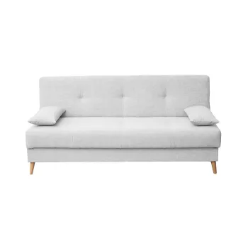 Canapea ROMA extensibila, 3 locuri, cu arcuri si lada depozitare, gri deschis, 190x87x92 cm imagine