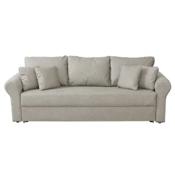 Canapea SARA II extensibila, 3 locuri, cu lada depozitare, bej, 235x90x75 cm imagine