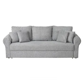 Canapea SARA II extensibila, 3 locuri, cu lada depozitare, gri, 235x90x75 cm imagine