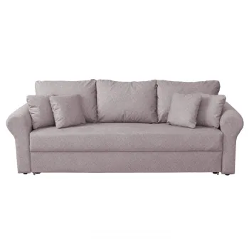 Canapea SARA II extensibila, 3 locuri, cu lada depozitare, mov prafuit, 235x90x75 cm imagine