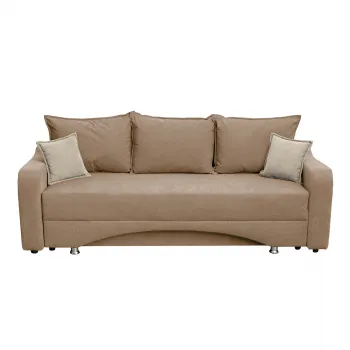 Canapea SUSIE extensibila, 3 locuri, cu arcuri si lada depozitare, galben, 222x105x80 cm imagine