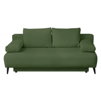 Canapea TIME NEW extensibila, 3 locuri, cu arcuri si lada depozitare, verde, 200x100x90 cm imagine