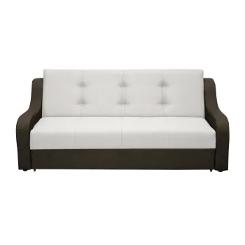 Canapea VALY II extensibila, 3 locuri, cu lada depozitare, maro inchis + gri deschis, 215x90x95 cm imagine