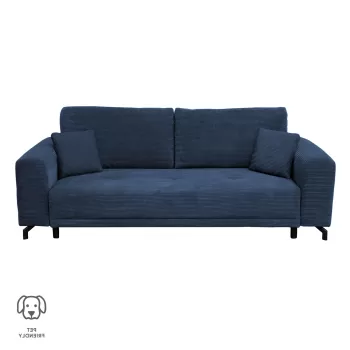Canapea VEGA extensibila, 3 locuri, cu arcuri si lada depozitare, albastru, 237x110x73 cm imagine