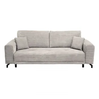 Canapea VEGA extensibila, 3 locuri, cu arcuri si lada depozitare, bej inchis, 237x110x73 cm imagine