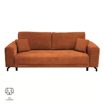 Canapea VEGA extensibila, 3 locuri, cu arcuri si lada depozitare, caramiziu, 237x110x73 cm imagine