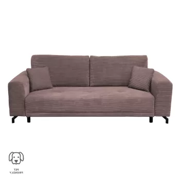 Canapea VEGA extensibila, 3 locuri, cu arcuri si lada depozitare, roz pudra, 237x110x73 cm imagine