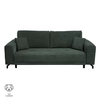 Canapea VEGA extensibila, 3 locuri, cu arcuri si lada depozitare, verde smarald, 237x110x73 cm imagine