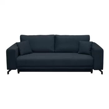 Canapea VEGA POINT extensibila, 3 locuri, cu arcuri si lada depozitare, gri albastrui, 237x110x73 cm imagine