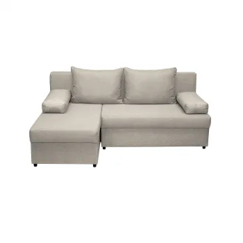 Coltar ANA extensibil, cu lada depozitare, colt interschimbabil, bej, 200x140x83 cm imagine