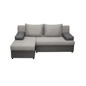 Coltar ANA extensibil, cu lada depozitare, colt interschimbabil, gri inchis + gri deschis, 200x140x83 cm imagine