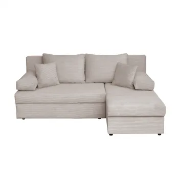 Coltar ANA LUX extensibil, cu lada depozitare, colt interschimbabil, bej inchis, 200x140x83 cm imagine