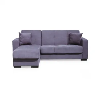 Coltar BETTY extensibil, cu lada depozitare, colt interschimbabil, mov, 212x145x80 cm imagine
