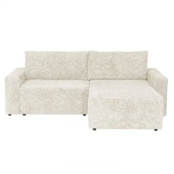 Coltar DALLAS ONE extensibil, cu lada depozitare, colt interschimbabil, bej, 258x173x90 cm imagine