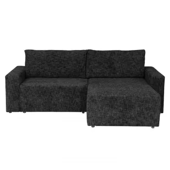 Coltar DALLAS ONE extensibil, cu lada depozitare, colt interschimbabil, gri inchis, 258x173x90 cm imagine